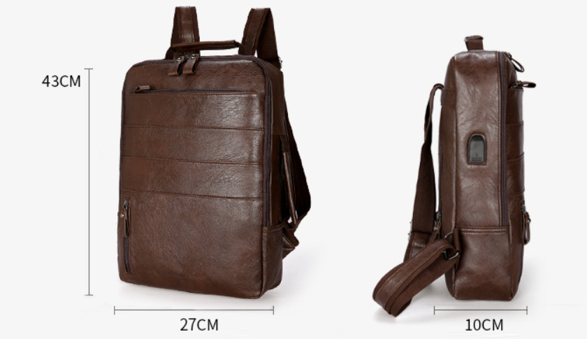 Business Laptop-Rucksack aus PU-Leder – Bild 15 | LuxeStyle