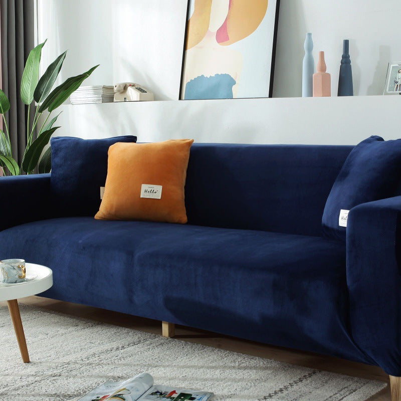 Elastischer Sofaüberzug aus Flanell