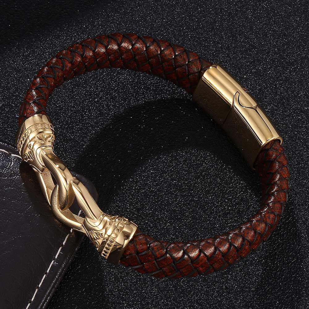 Retro-Lederarmband mit Schnitzereien – Bild 3 | LuxeStyle
