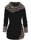 Beanie-Jacke mit geometrischem Patchwork-Muster