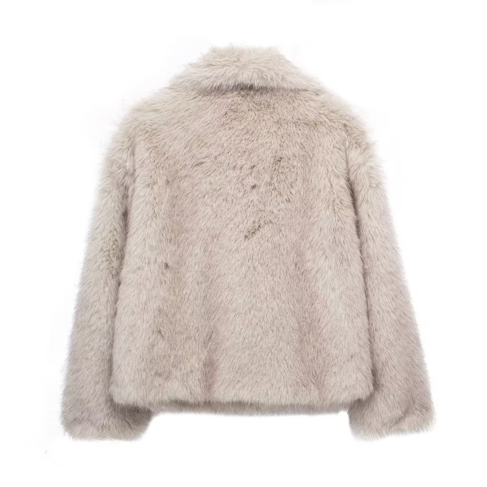 Winter Plüschjacke – Flauschige Lapel Jacke