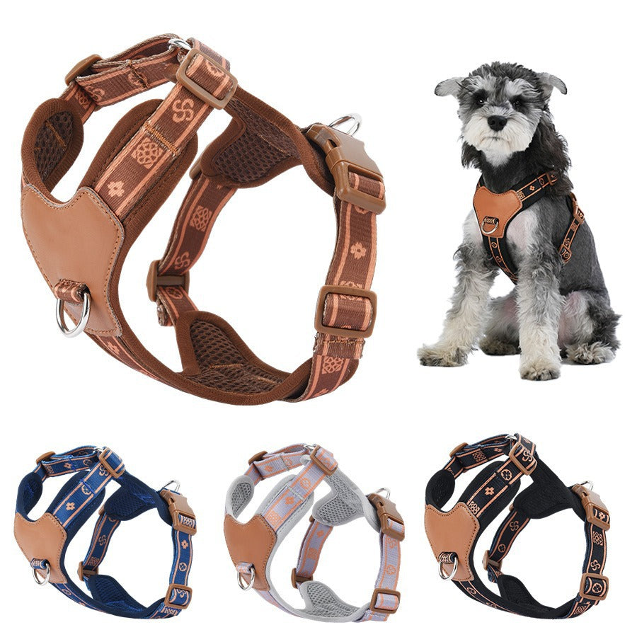 Atmungsaktive Hunde-Halsung mit Reflektion