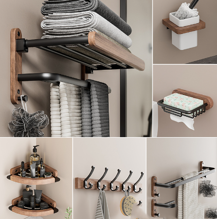 Doppellagiges Handtuchregal zur Wandmontage – Bild 14 | LuxeStyle
