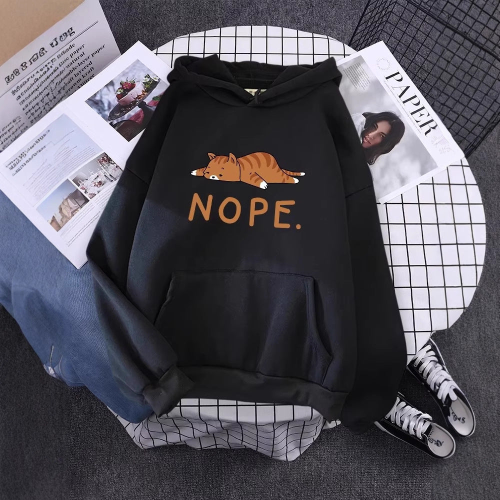 Herren Hoodie mit Katzen-Print
