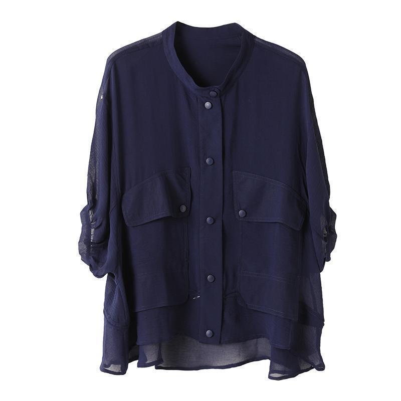 Einfarbiger Sommer-Cardigan mit UV-Schutz