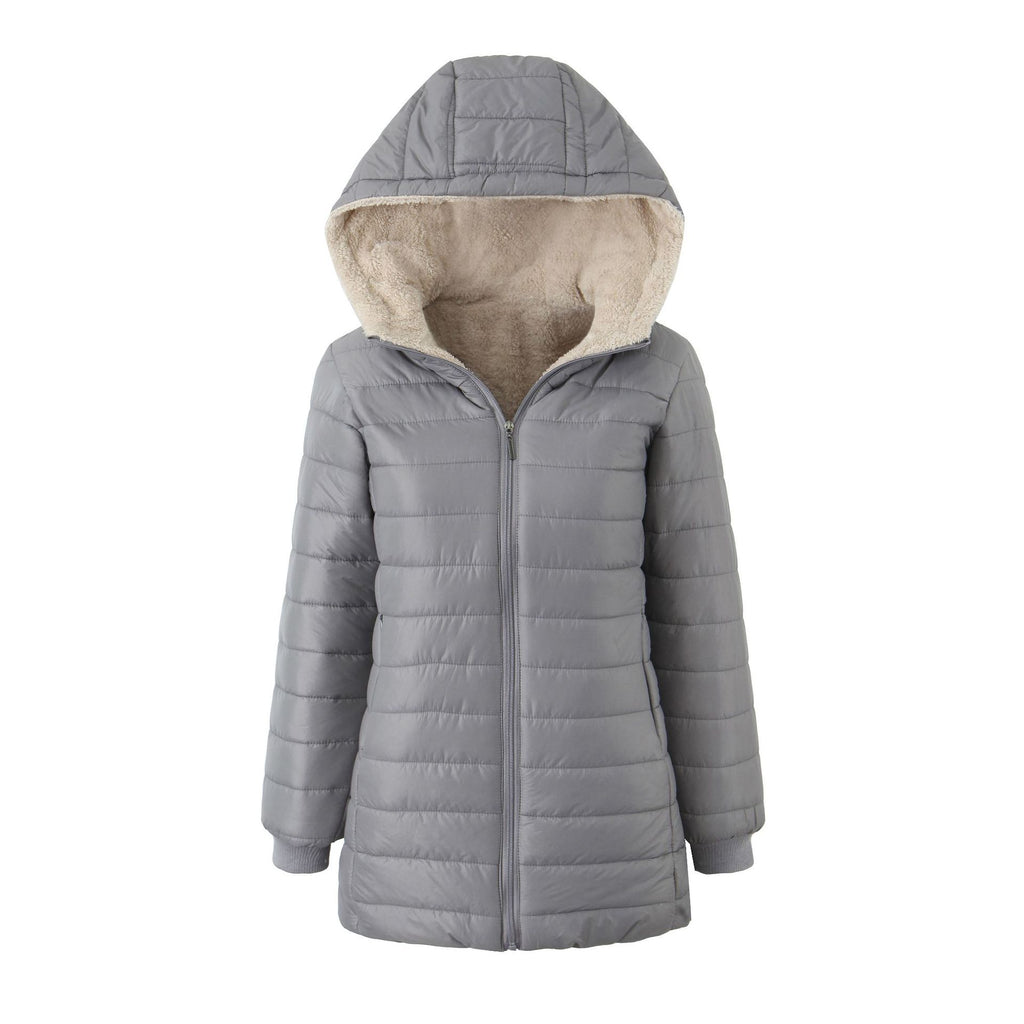 Fleece‑gefüllter Mantel mit Kapuze – Bild 6 | LuxeStyle
