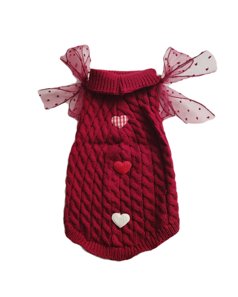 Katzenpullover – Weinrot – Bild 2 | LuxeStyle