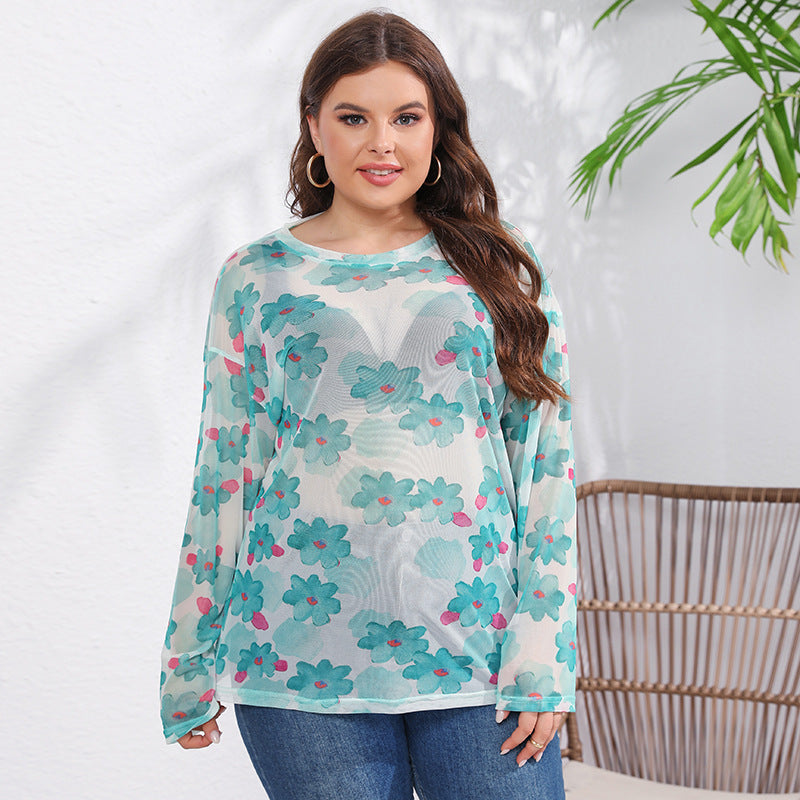 Langarmshirt mit Rundhalsausschnitt und Print