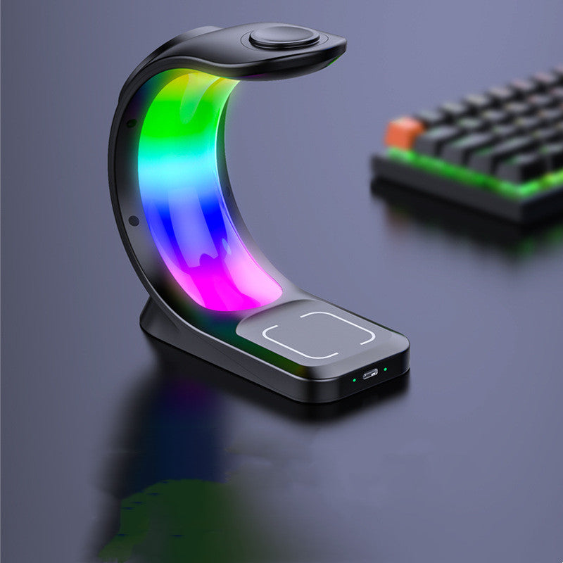 4-in-1 Magnethalter mit RGB-Licht für iPhone & AirPods