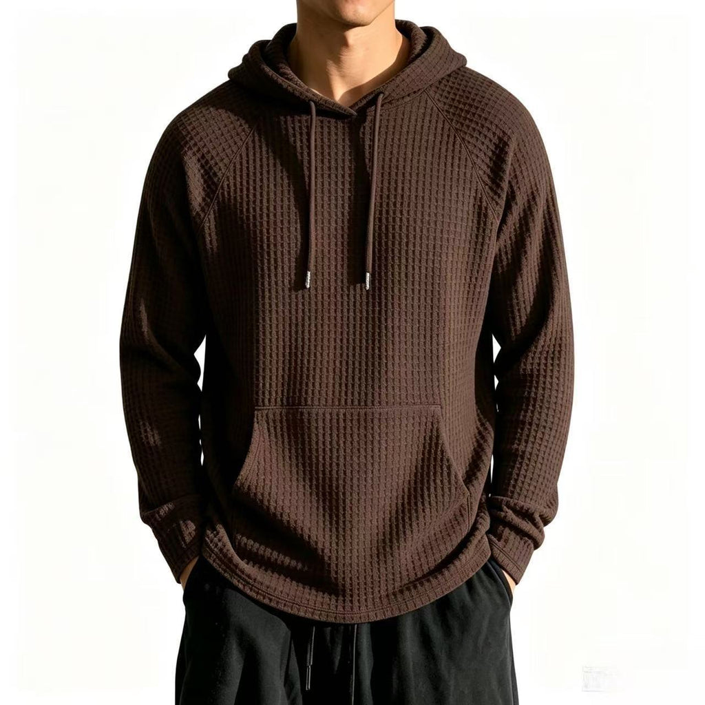Herren Kapuzenjacke aus Waffelstrick