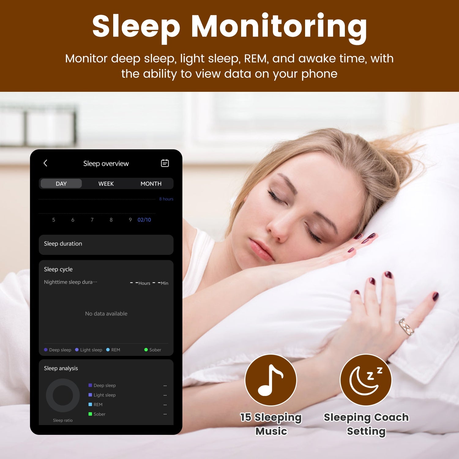 Smarter Gesundheits-Tracker Ring mit Ladecase – Ansicht 8