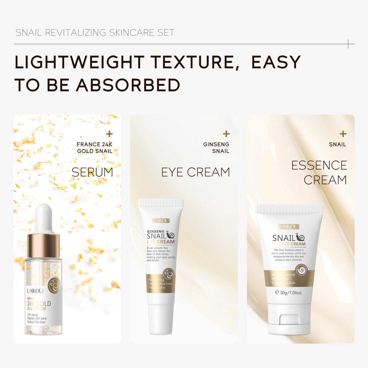 Snail Brightening Hautpflege-Set (3-teilig) | LuxeStyle