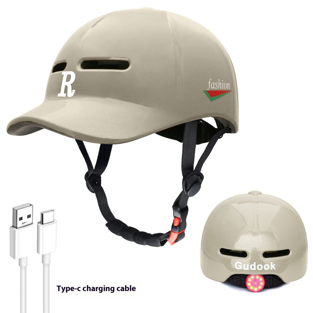 Velohelm mit integriertem Warnlicht