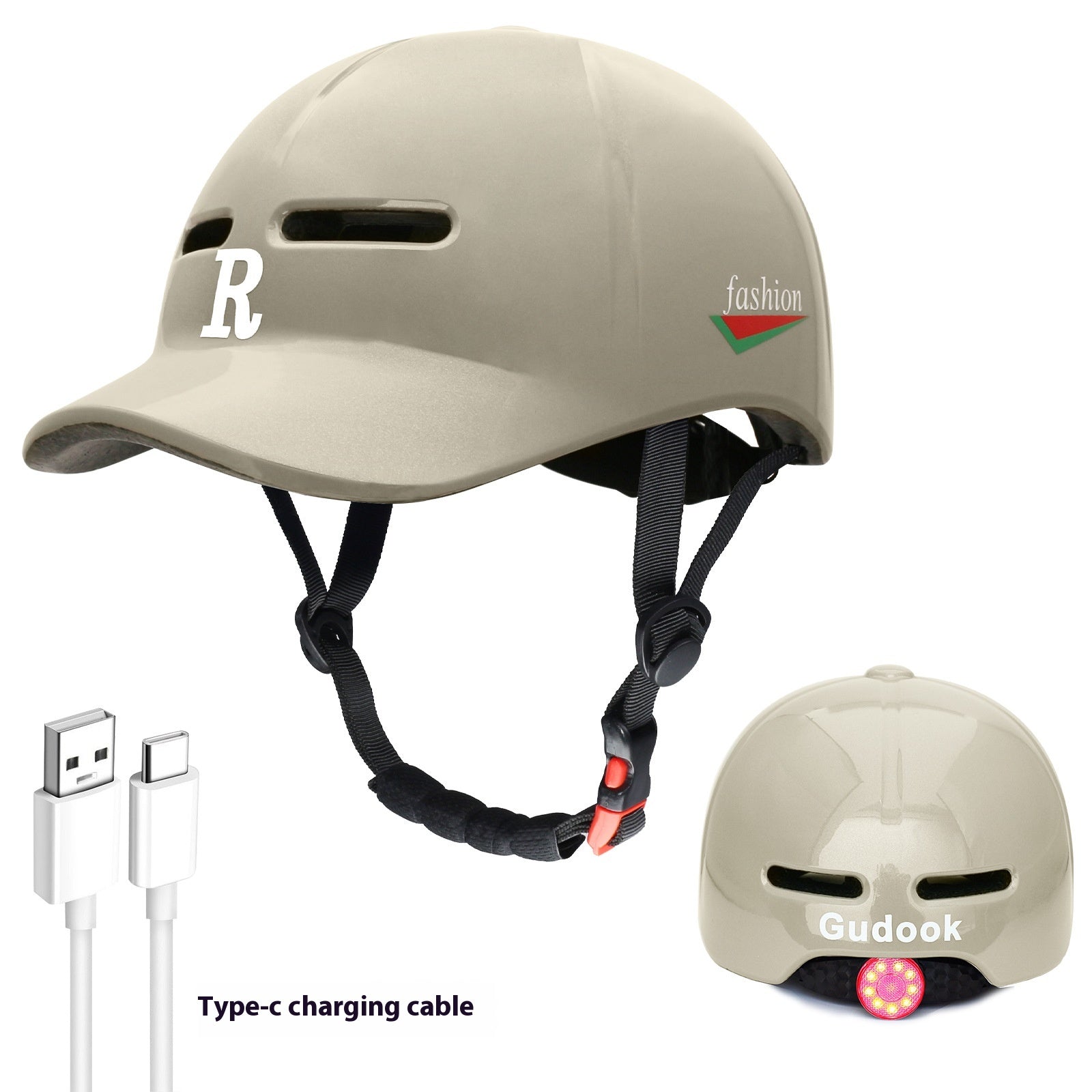 Velohelm mit integriertem Warnlicht