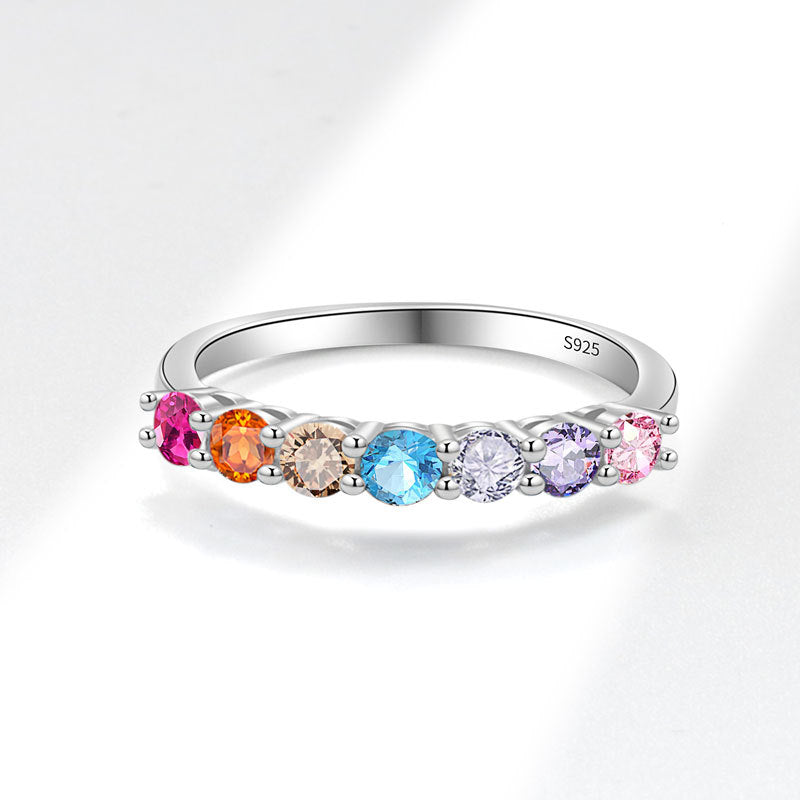 S925 Sterling Silber Ring mit runden Strasssteinen – Bild 8 | LuxeStyle