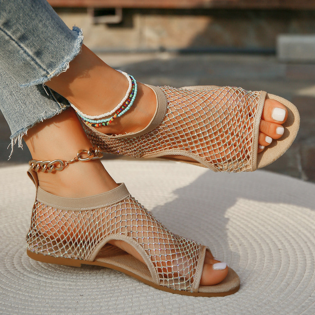 Sommer-Sandalen mit Strass und Cut-Outs – Bild 7 | LuxeStyle