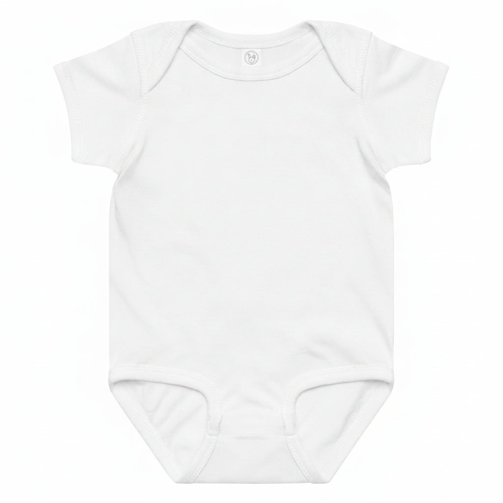 Baby-Jersey-Body weiss blanko zum Selbstgestalten