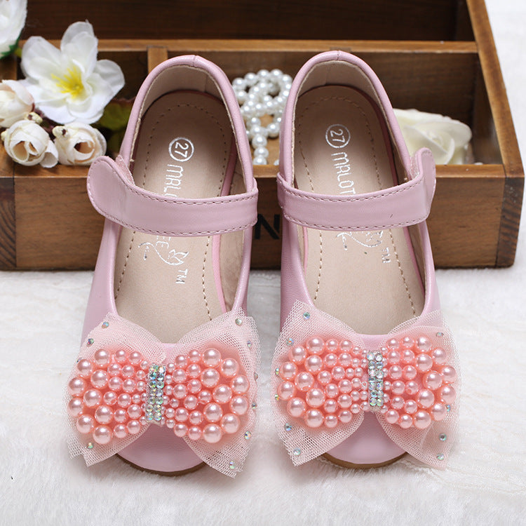 Prinzessinnen-Schuhe mit Perlen und Schleife – Bild 2 | LuxeStyle