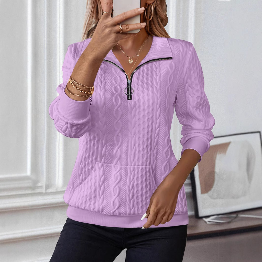 Kapuzenpullover mit Reissverschluss und Taschen