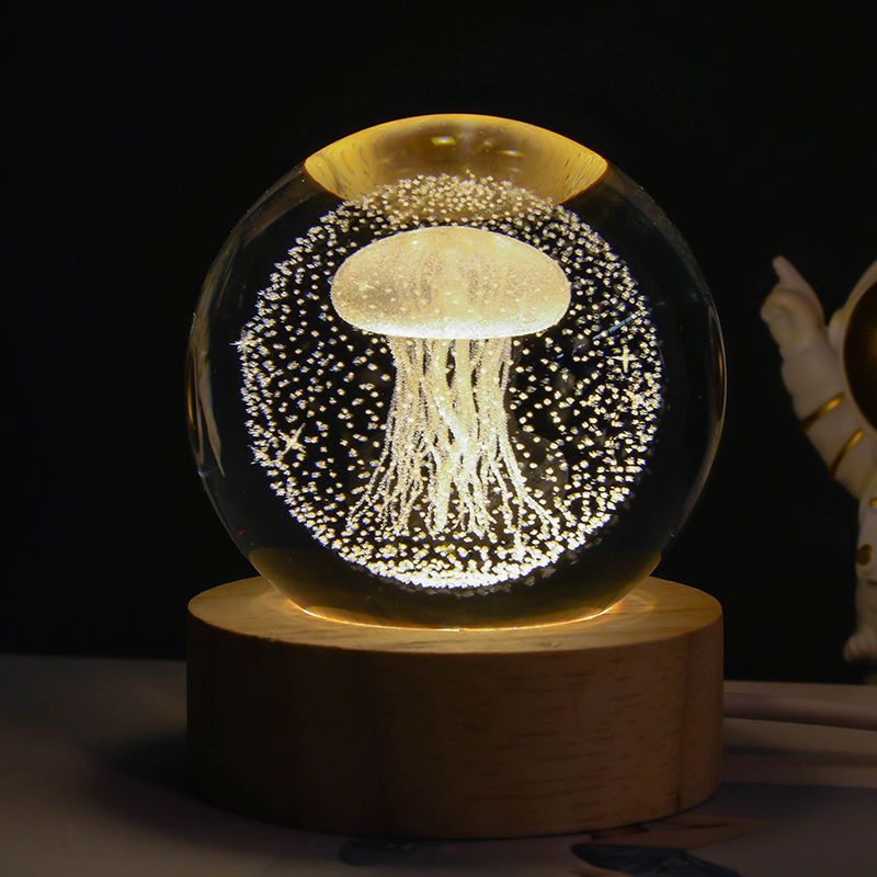 3D Planeten Kristallkugel Nachtlicht