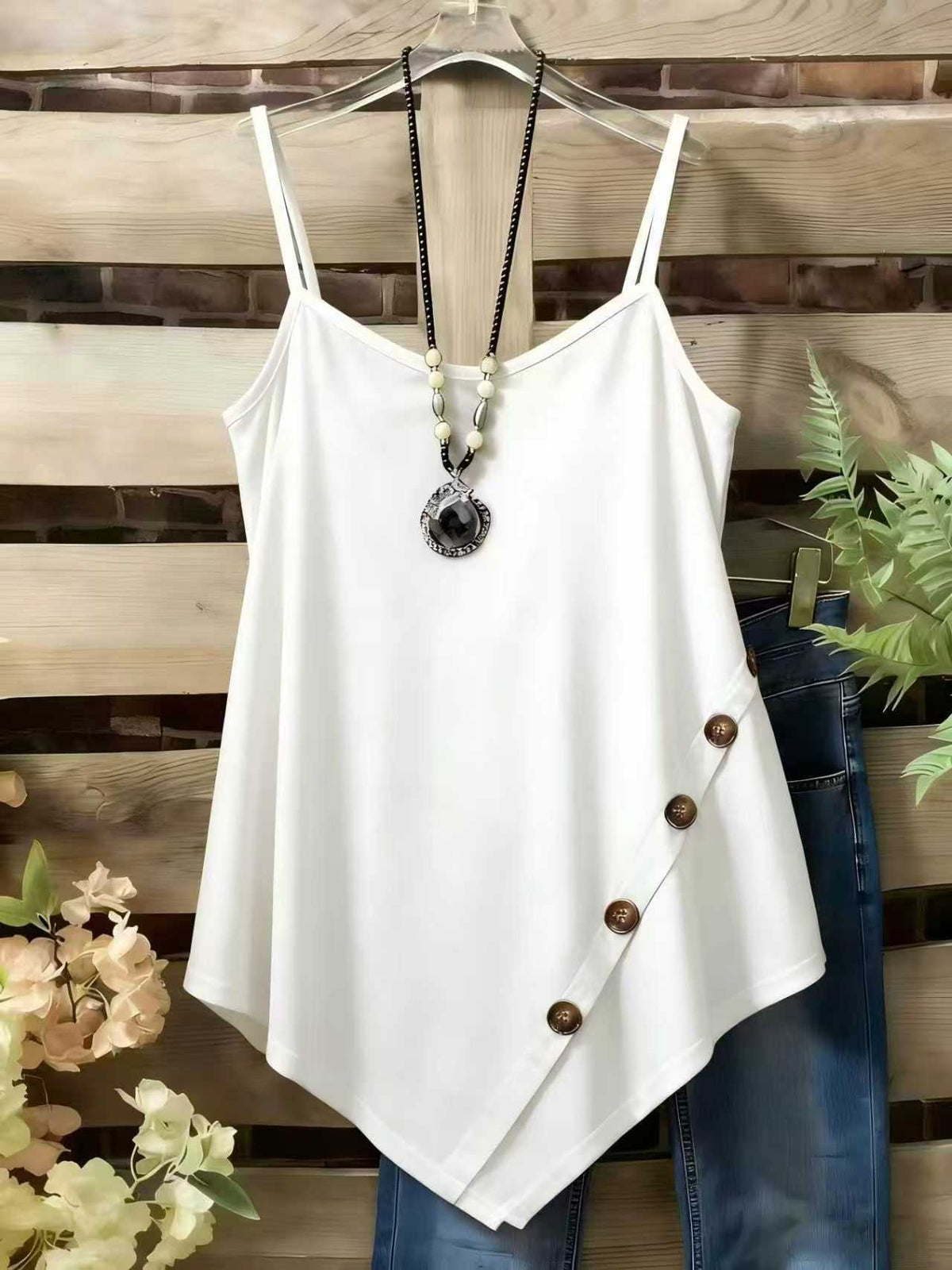 Damen Camisole mit Knöpfen – Bild 1 | LuxeStyle