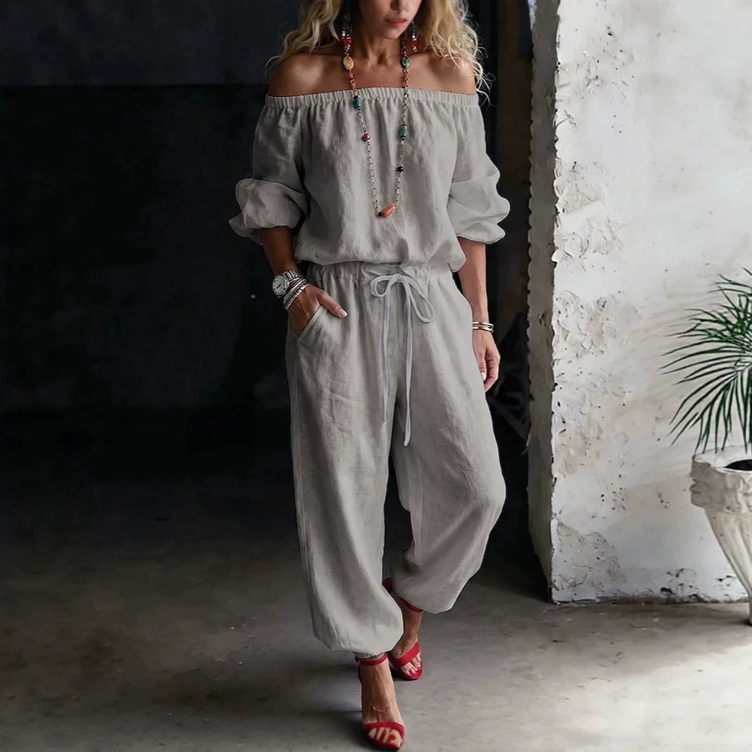 One-Shoulder Jumpsuit mit Jogger-Hose