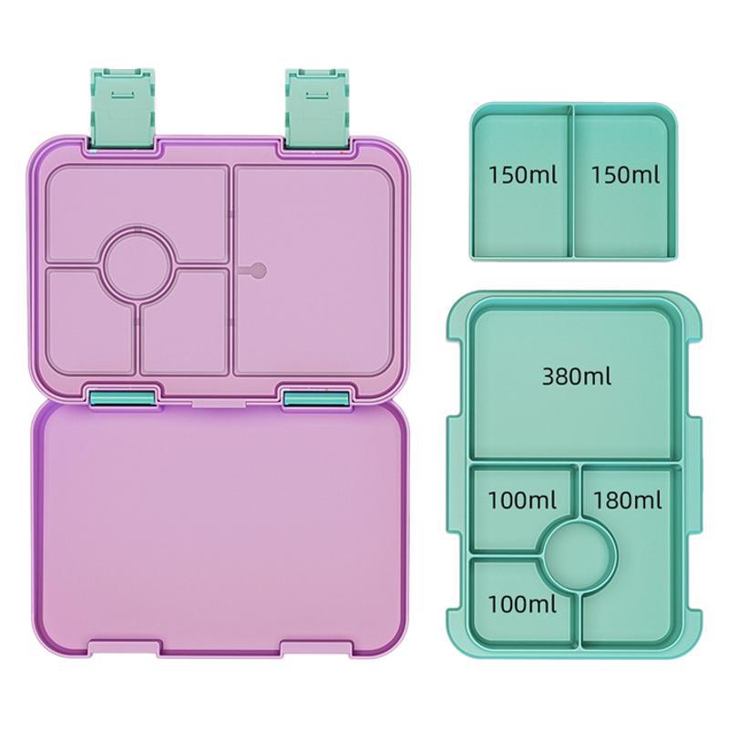 Bunte Lunchbox mit Doppelfach für Kinder – Bild 3 | LuxeStyle