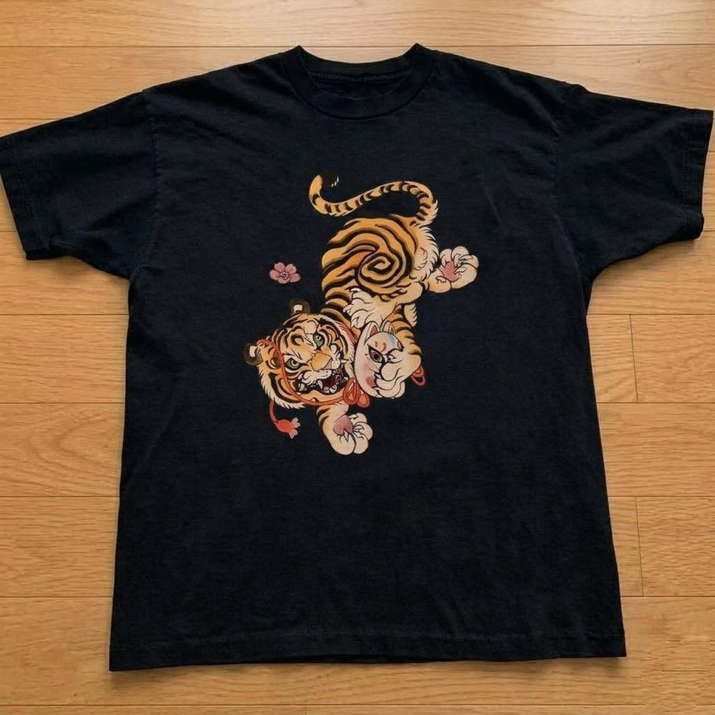 Tiger-Druck T-Shirt