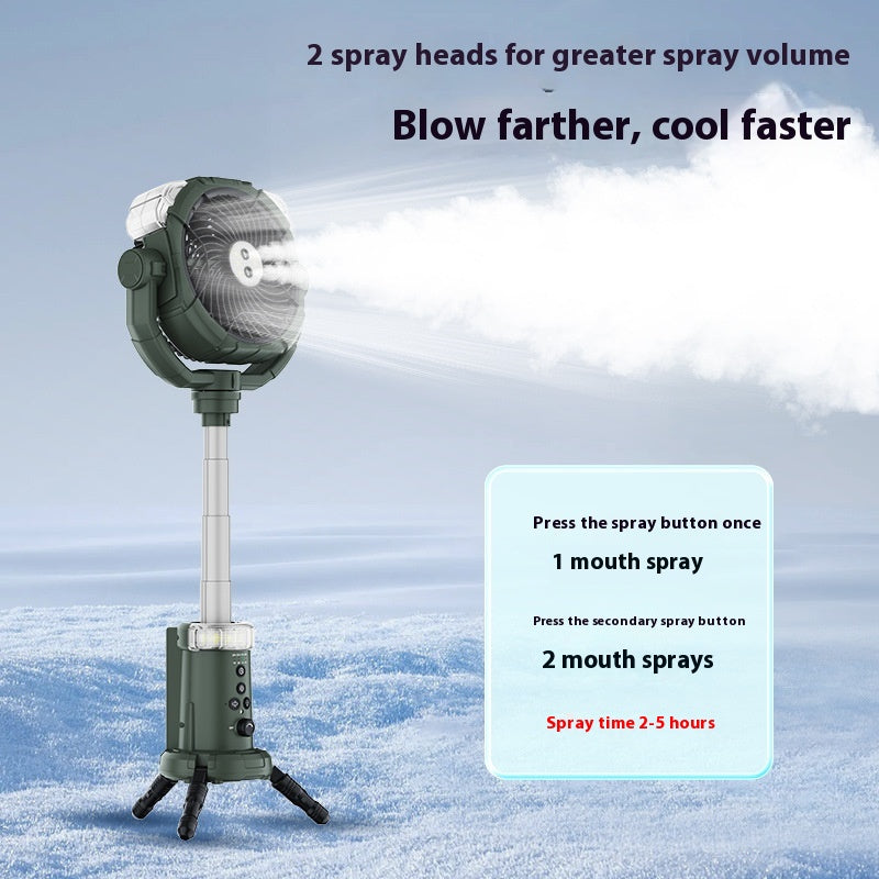 Camping-Ventilator mit Sprühfunktion und Licht – Bild 2 | LuxeStyle