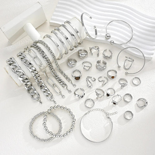Bangle-Armreif Set 3-tlg stapelbar – LuxeStyle Schweiz