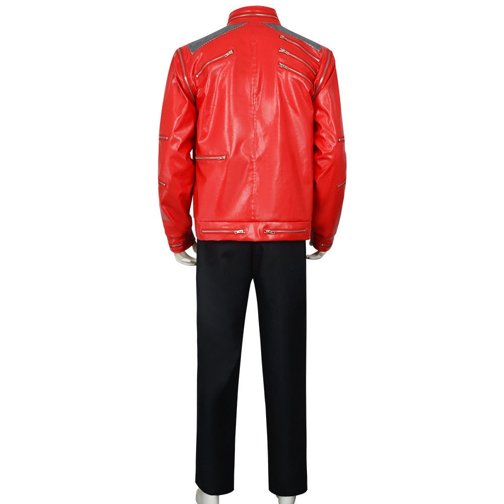 Rote Lederjacke für Herren