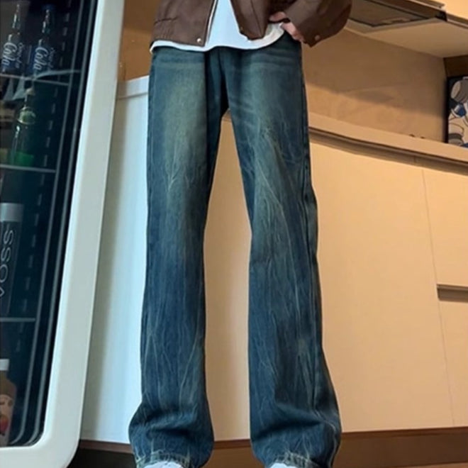 Herren Straight-Slit Denim Jeans