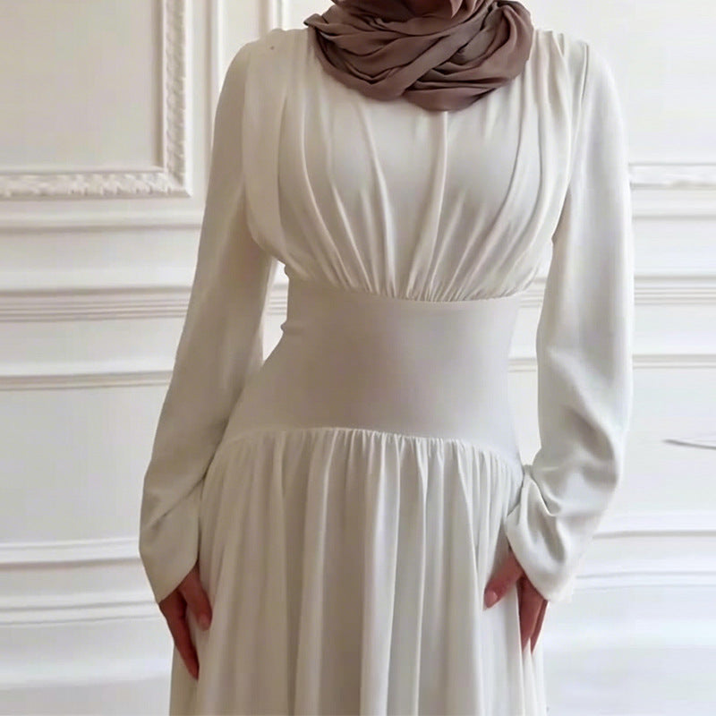 Langärmliges Maxi-Kleid mit Stickerei – Bild 5 | LuxeStyle