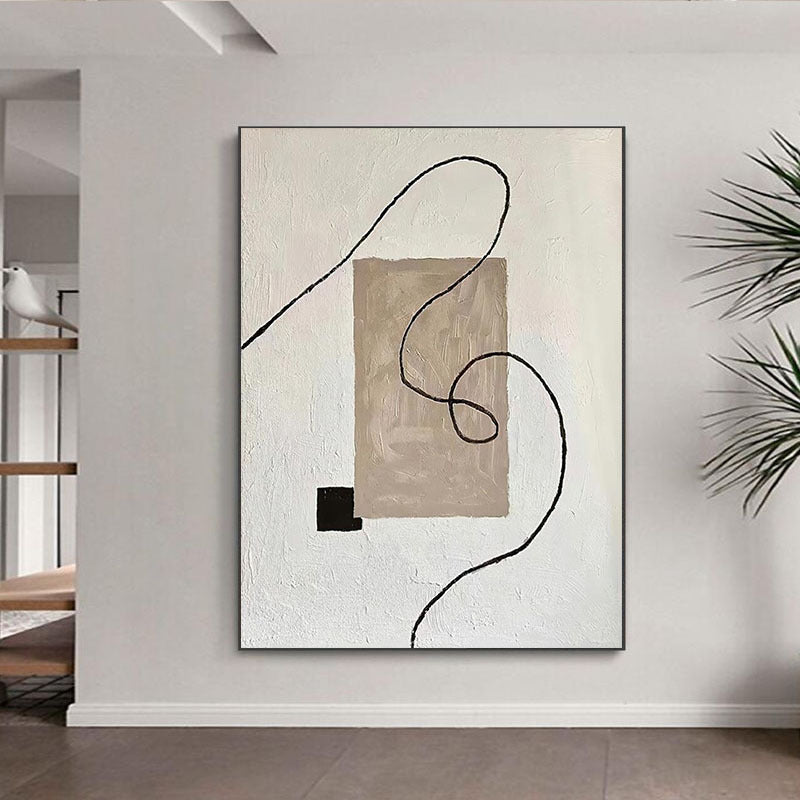 Minimalistisches Wandbild – Schwarz-Weiss, Leinwand – Bild 4 | LuxeStyle