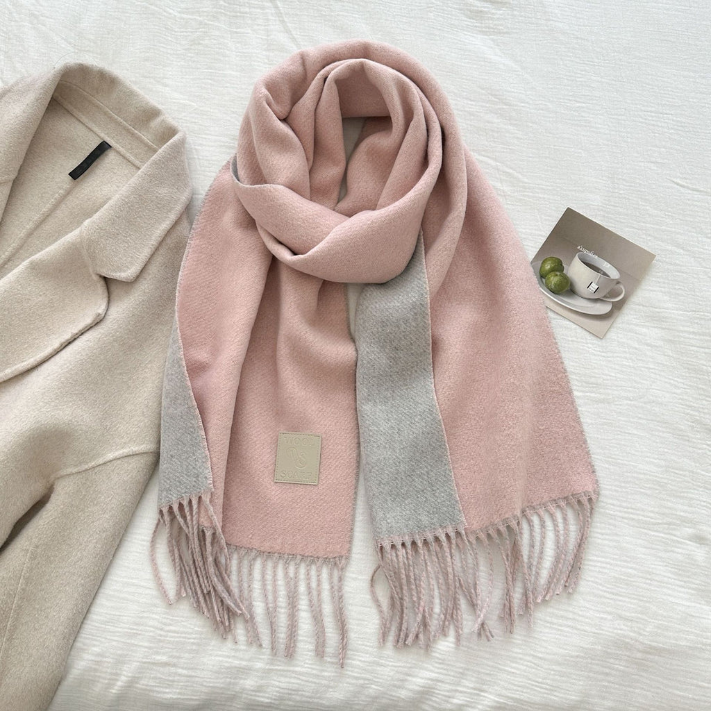 Doppelseitiger Wollschal mit Pailletten – Bild 7 | LuxeStyle