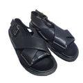 Axige Leder-Plattformschuhe Romantische Sandalen