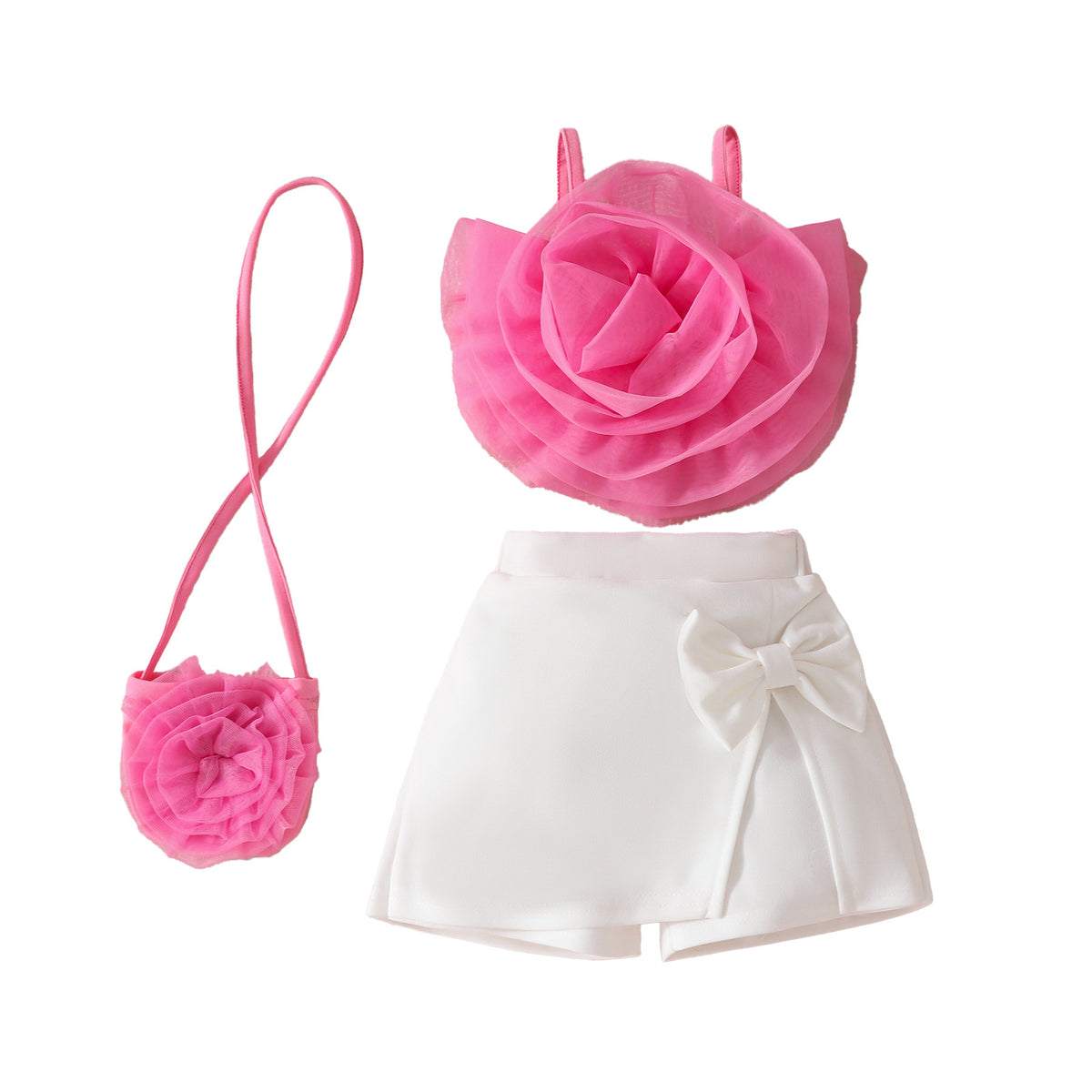 3-teiliger 3D-Blumen-Strampler für Mädchen – Bild 2 | LuxeStyle