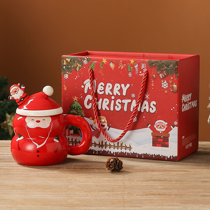 Weihnachts-Keramiktasse mit Schneemann-Motiv – Bild 3 | LuxeStyle