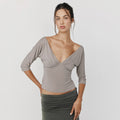 V-Ausschnitt Halbarm-Top – Bild 1 | LuxeStyle