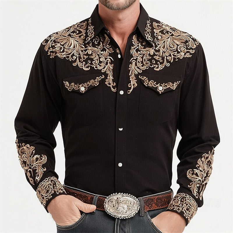 Herren Bluse im Western-Stil