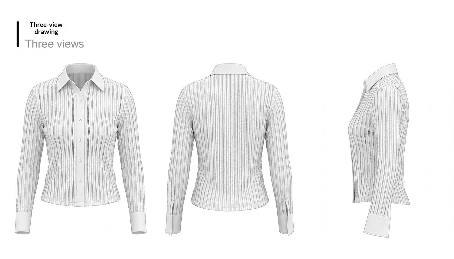 Elegante Streifen Damen Langarm V-Ausschnitt-Shirt