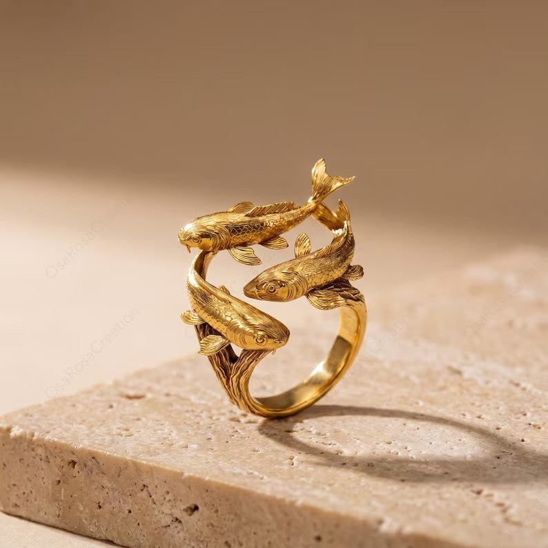 Ring «Karpfen» vergoldet
