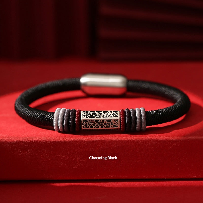 Tibetisches Mantra-Armband aus 925-Silber | LuxeStyle