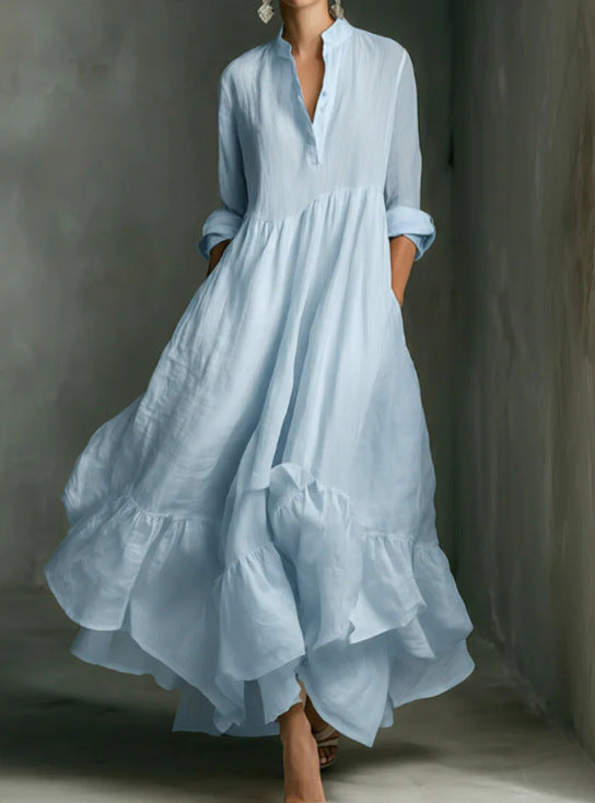 Elegantes A-Linien Swing-Kleid mit 3/4-Ärmeln – Bild 6 | LuxeStyle