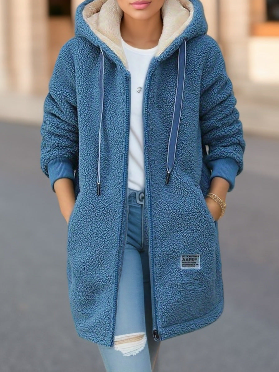 Gefütterter Lammwollmantel für Damen – Bild 5 | LuxeStyle