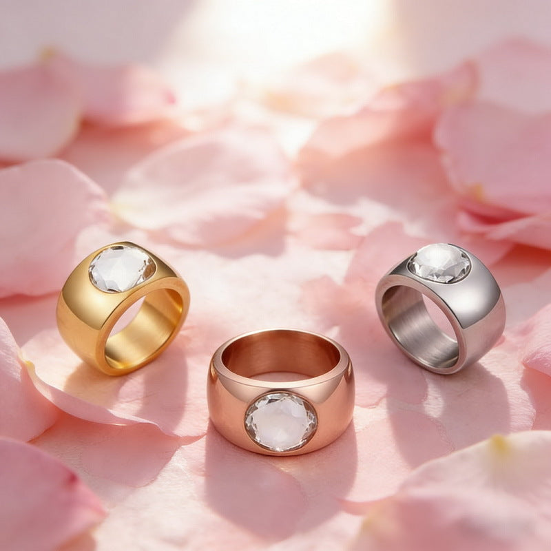 Breiter Kristallglas-Ring – Bild 6 | LuxeStyle