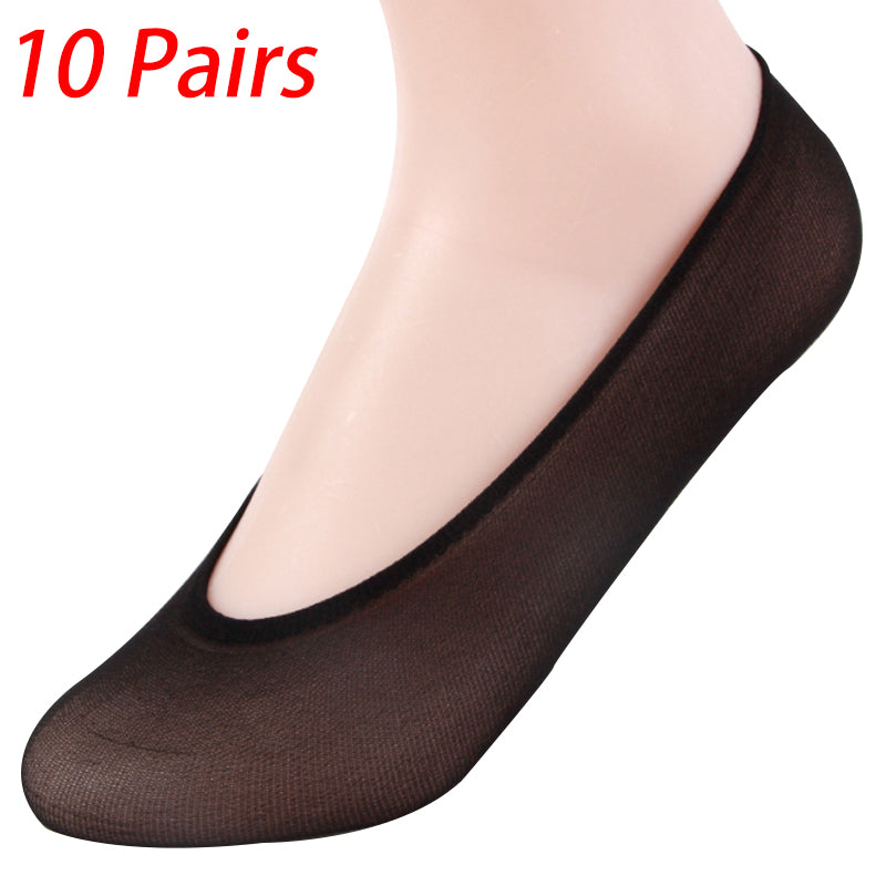 10 Paar unsichtbare Socken für Damen