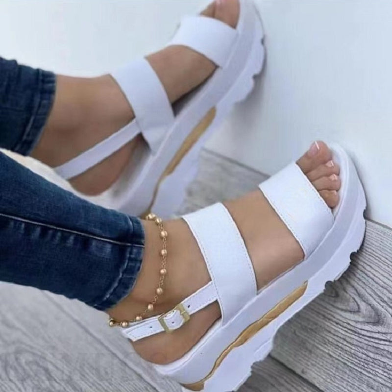 Plateau-Sandalen mit Schnalle für den Sommer – Bild 3 | LuxeStyle