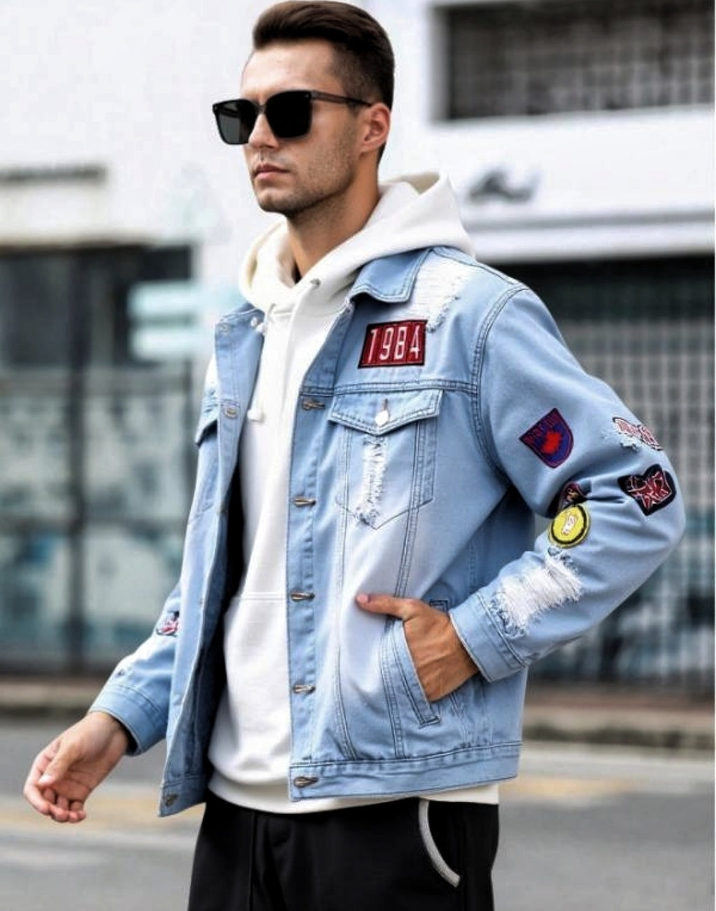 Taillierte Jeansjacke für Herren – Y102S – Ansicht 7