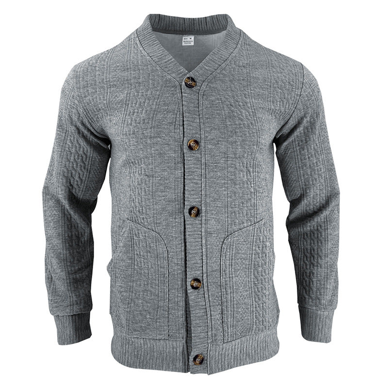 Retro Jacquard Cardigan für Herren